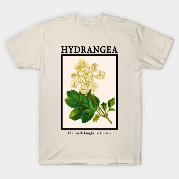 Hydrangea // Vintage Postcard T-Shirt by j.adevelyn